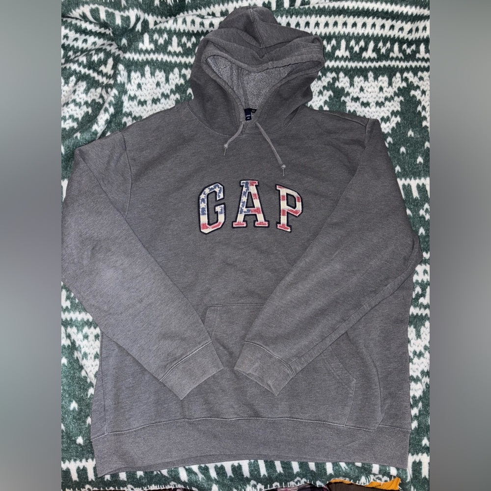 VINTAGE GAP Grey USA Hoodie